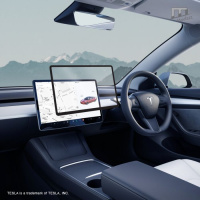 Movfazz SilmTech Tesla Model 3 / Model Y 觸控螢幕防眩光磨沙保護貼 - 黑邊 / 透明磨沙